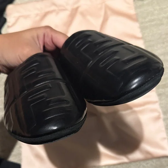 Fendi Black Embossed Women’s Loafers - Picture 5 of 5